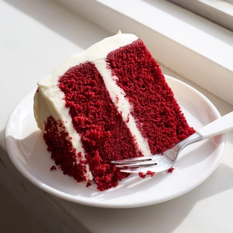 Freshly baked Red Velvet Cake layers with velvety crumb and rich cocoa notes, ready to stack.