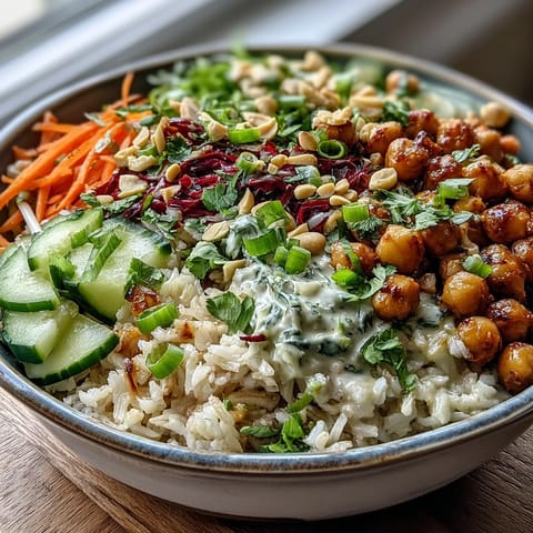 Peanut Chickpea Rice Bowl