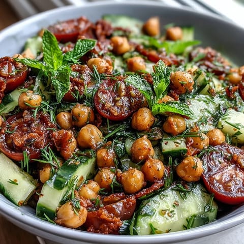 Healthy Cucumber Chickpea Salad