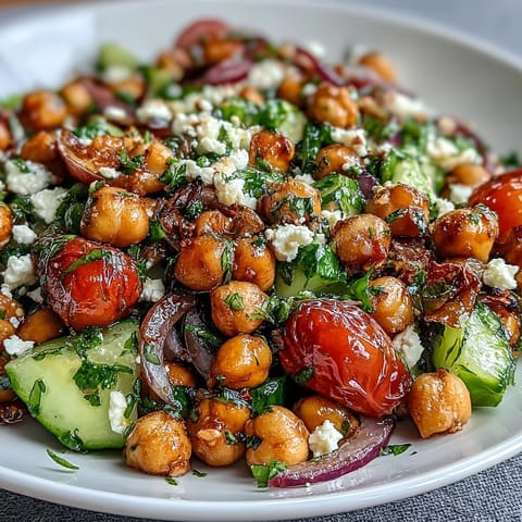 Cold Chickpea Lemon Herbs