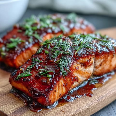 Perfectly grilled cedar plank salmon with a shimmering maple Dijon glaze.