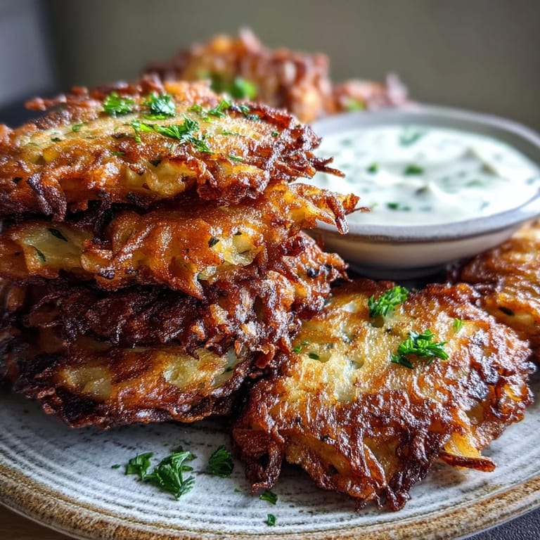 Freshly fried Cabbage Fritters With Dipping Sauce arranged on a platter with lemon wedges and a sprinkle of herbs.