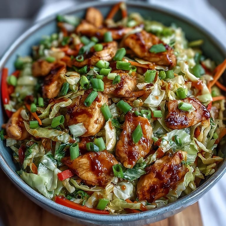 Steam rises from hot Chicken Cabbage Stir-Fry beside fluffy white rice.
