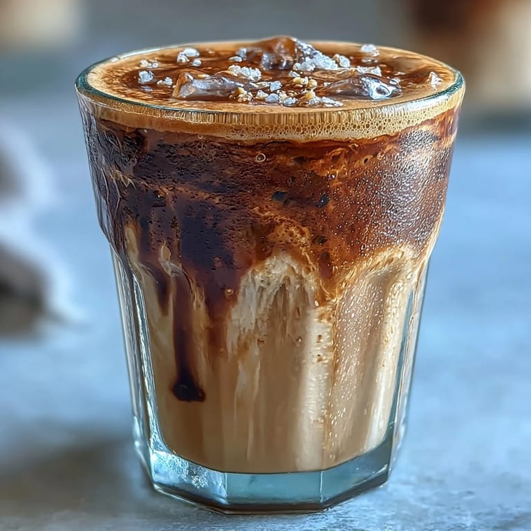 Homemade brown sugar oat milk shaken espresso with a hint of cinnamon, poured over ice for a cool and invigorating coffee treat.