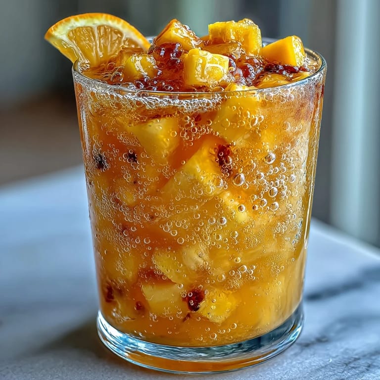 Bright, bubbly graduation party punch featuring mango and pineapple juices, sparkling lemonade, and colorful citrus garnish.