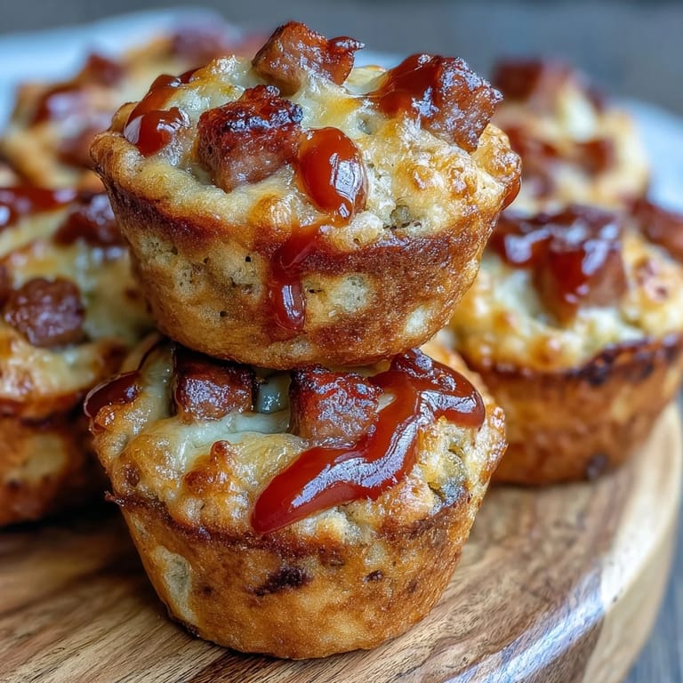 Bite-sized corn dog muffins, perfect for easy summer party dipping.