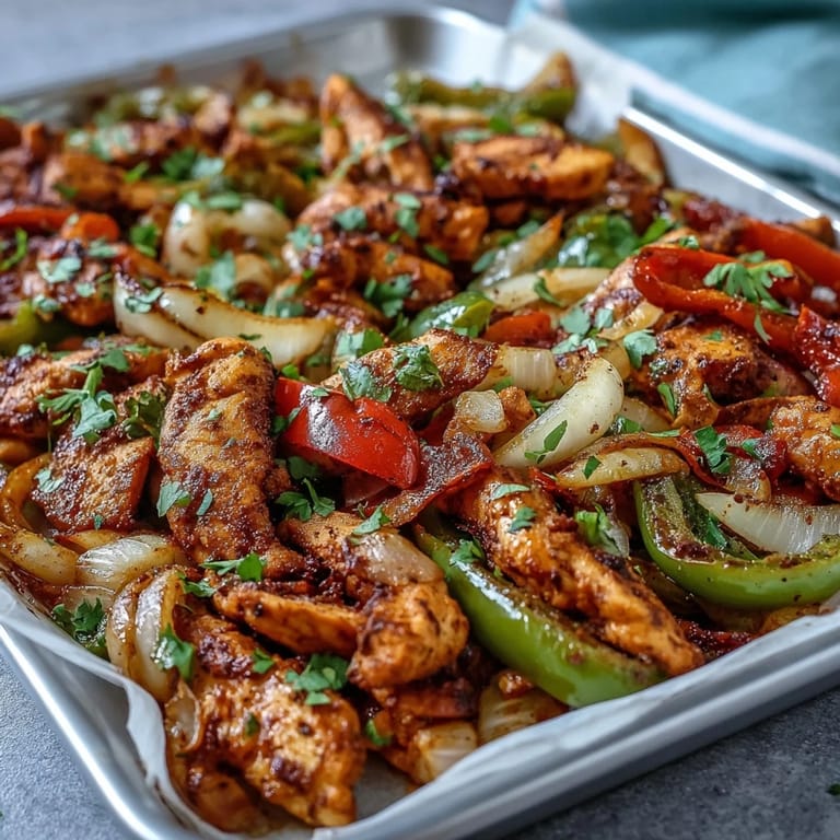Vibrant Sheet Pan Chicken Fajitas, perfectly roasted for a flavorful family dinner.